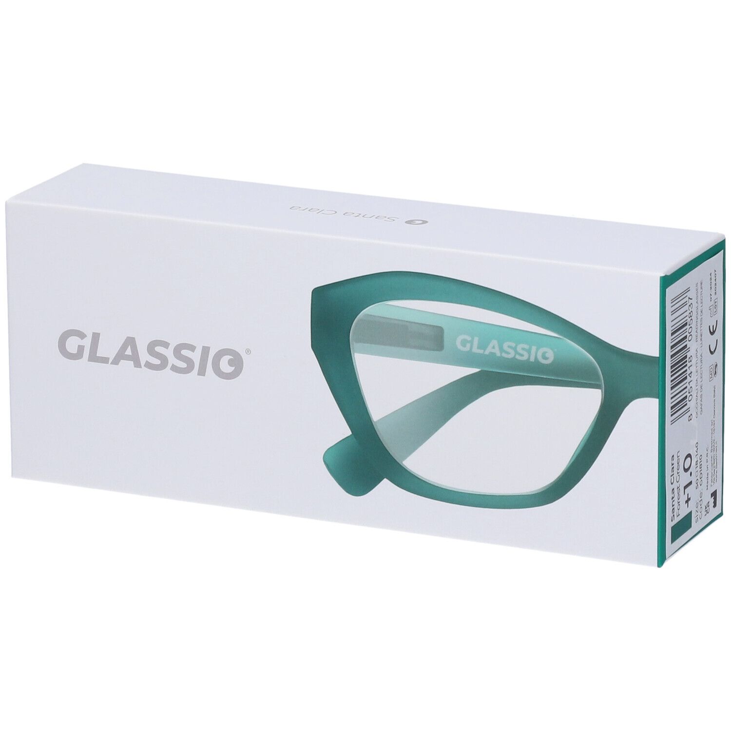 Occhiali da Lettura Glassio Santa Clara Colore Verde Foresta Gradazione +1,0