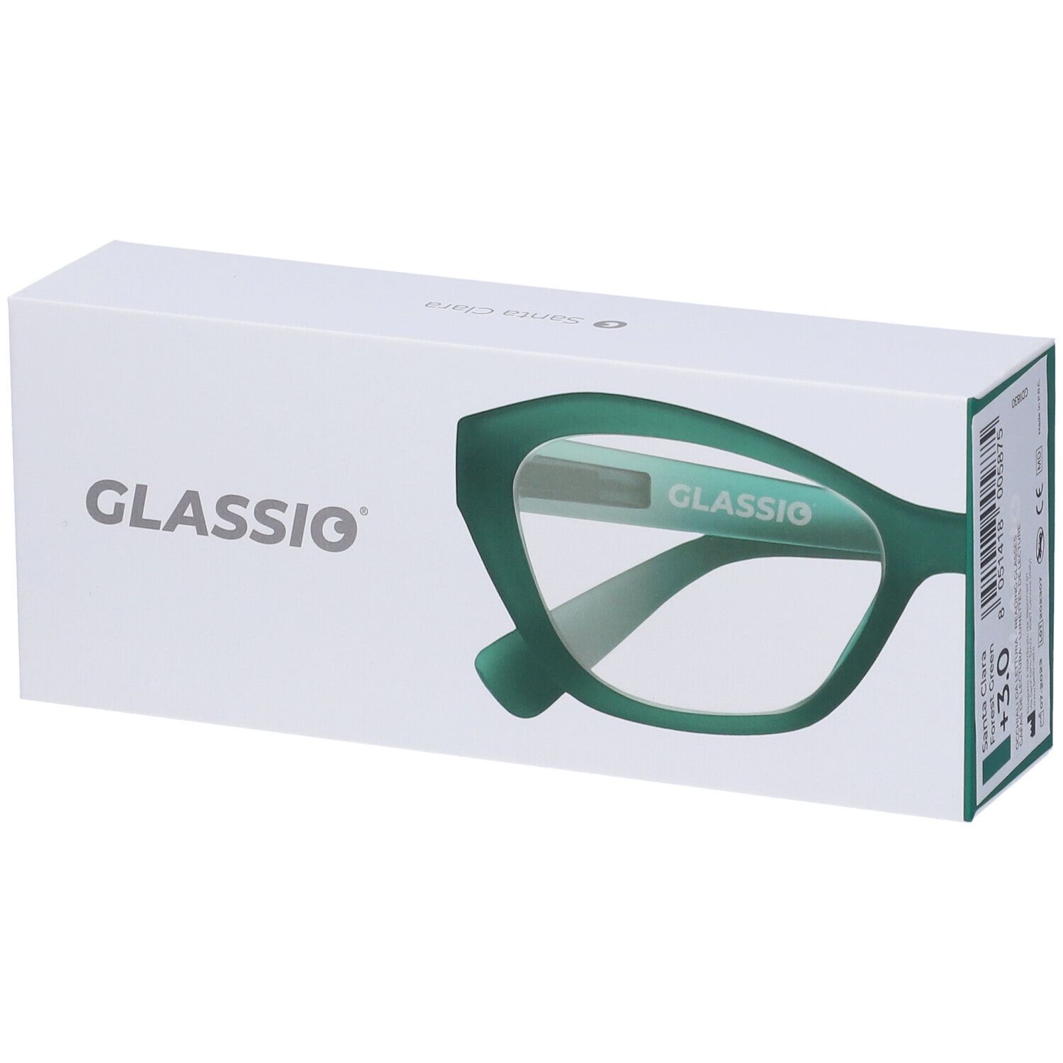 Occhiali da Lettura Glassio Santa Clara Colore Verde Foresta Gradazione +3,0
