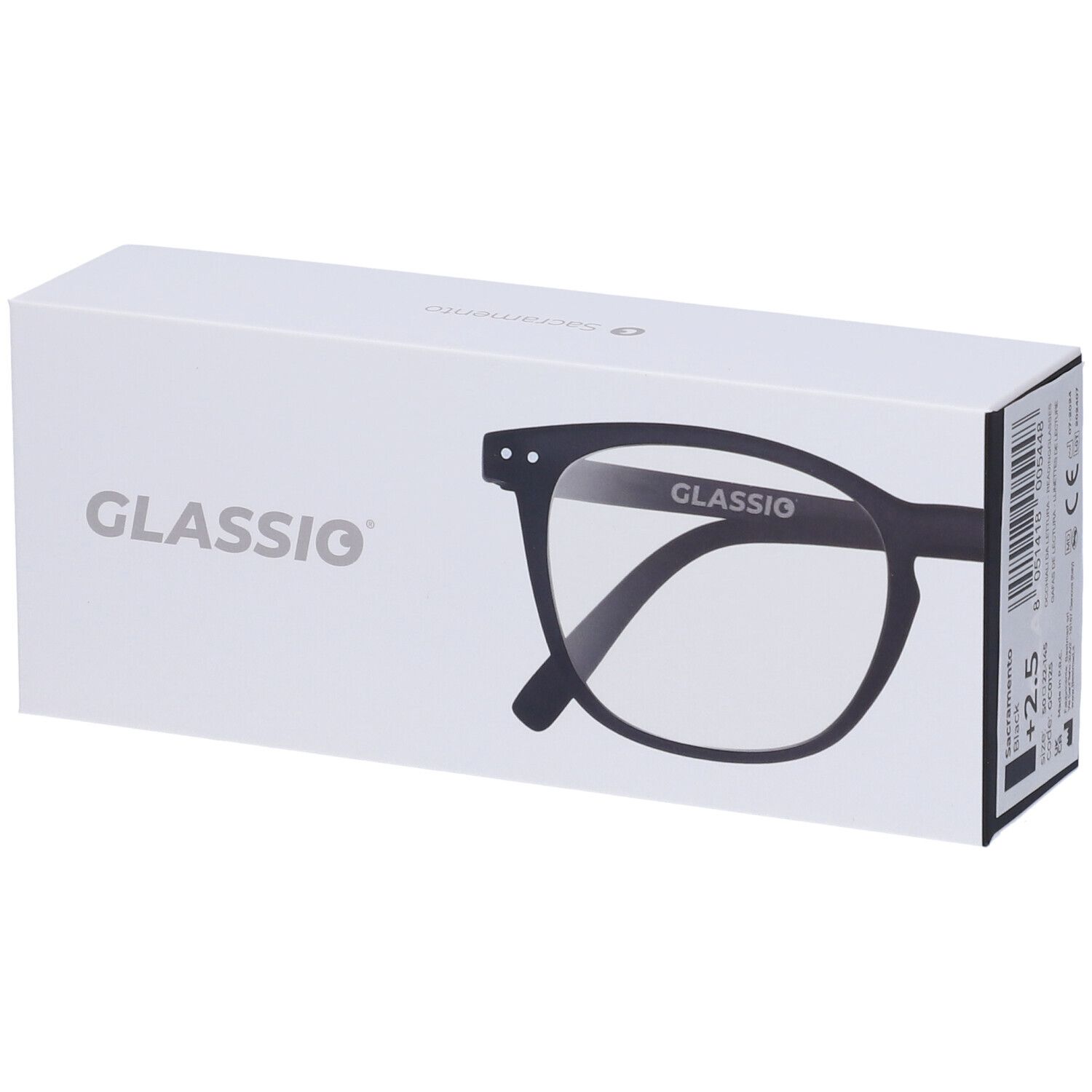 Occhiali da Lettura Glassio Sacramento Colore Nero Gradazione +2,5