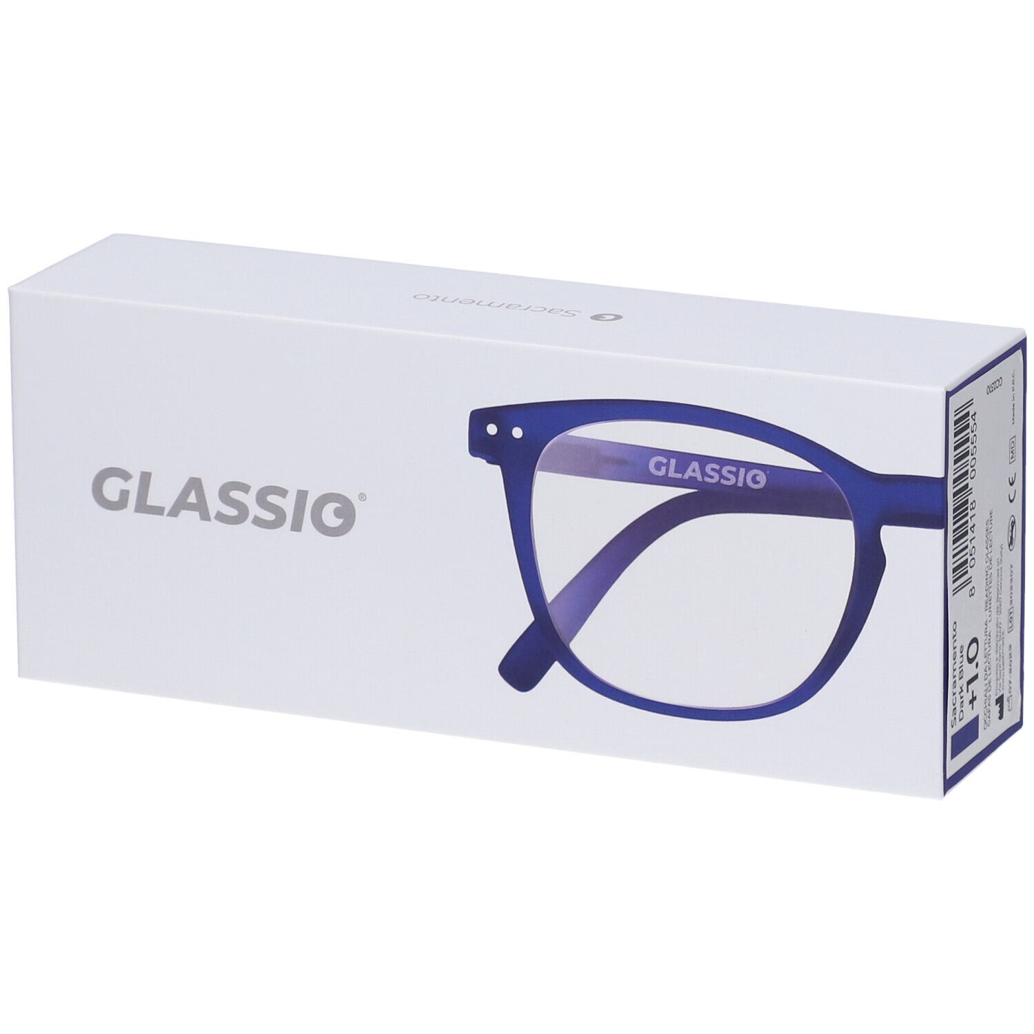 Occhiali da Lettura Glassio Sacramento Colore Blu Scuro Gradazione +1,0