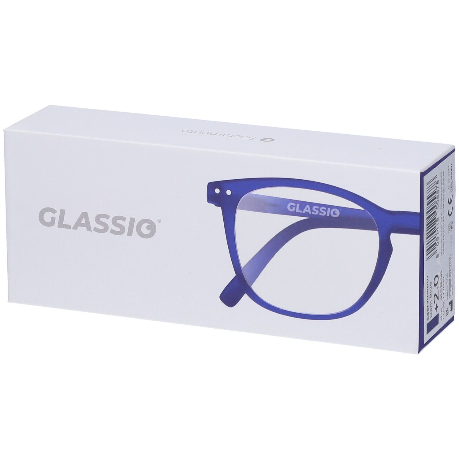 Occhiali da Lettura Glassio Sacramento Colore Blu Scuro Gradazione +2,0
