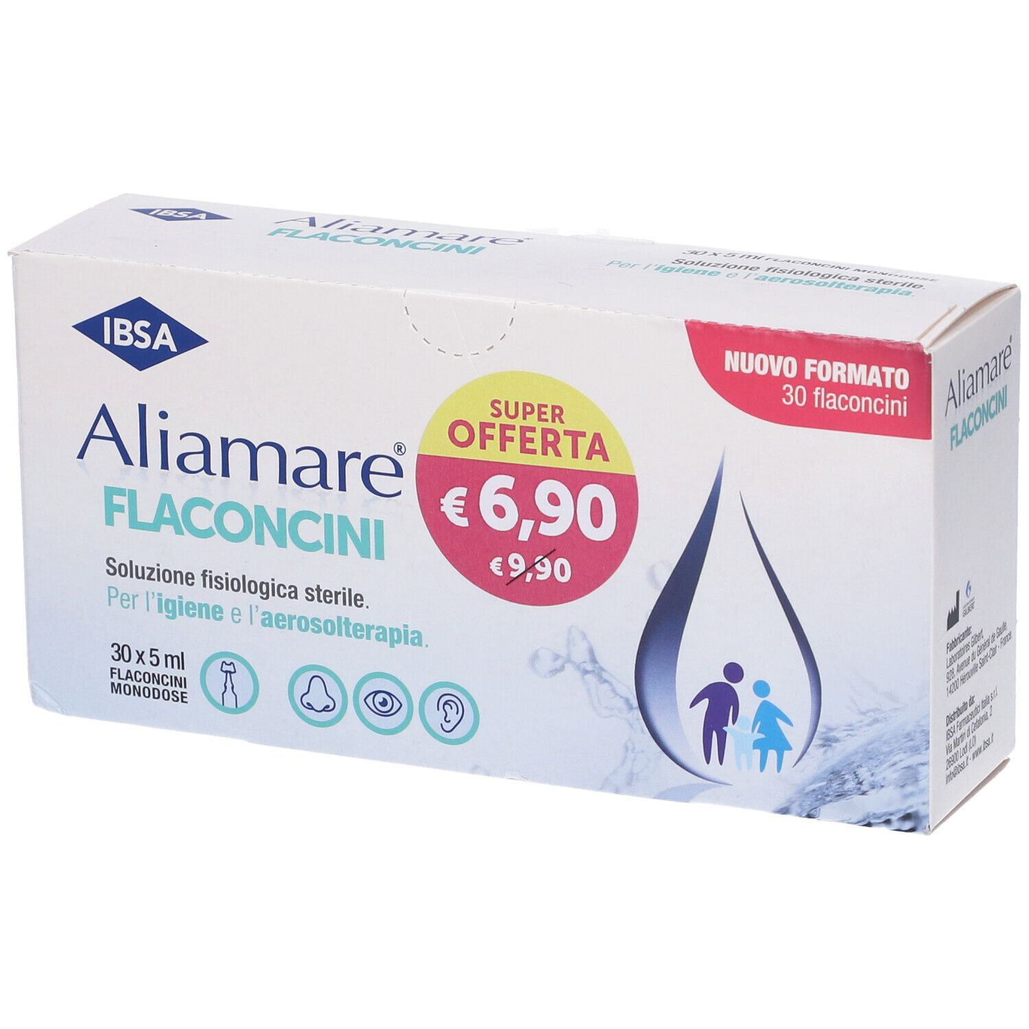 Ibsa Farmaceutici Aliamare Soluzione Fisiologica Sterile, 30 Flaconcini 5Ml - Immagine 8