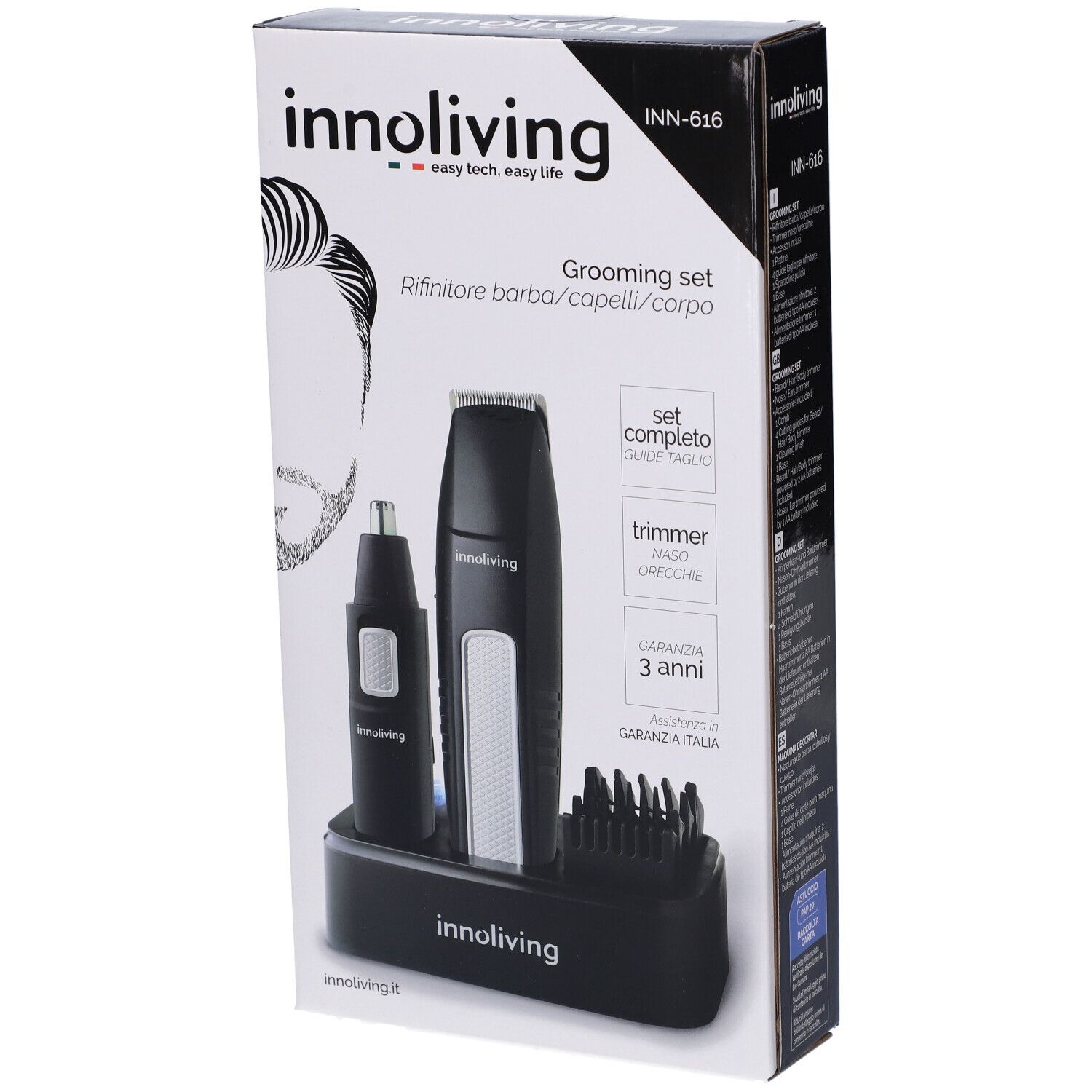 Innoliving Set Tagliacapelli Regolabarba E Trimmer 1 Pz