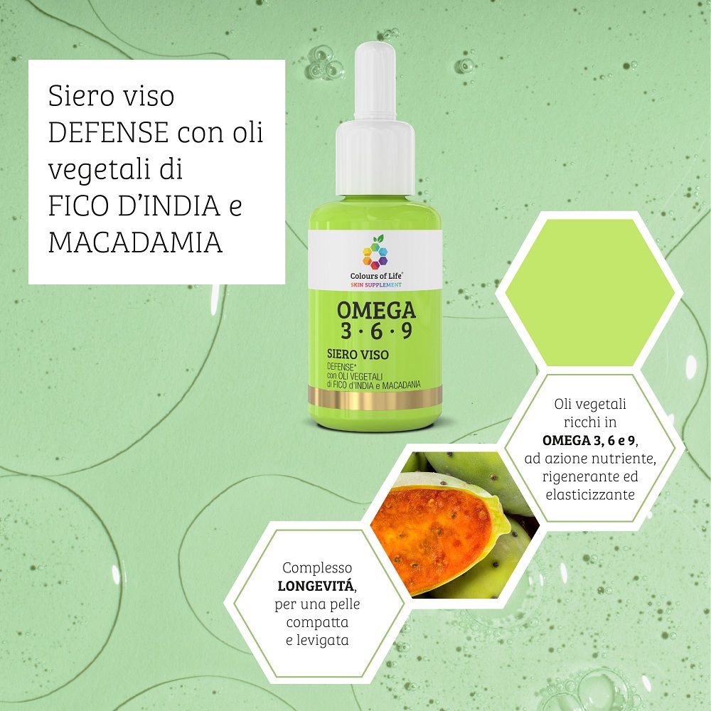 Colours of Life Omega 3-6-9 Gesichtsserum Defense mit Kaktusfeigen- und Macadamiaöl.