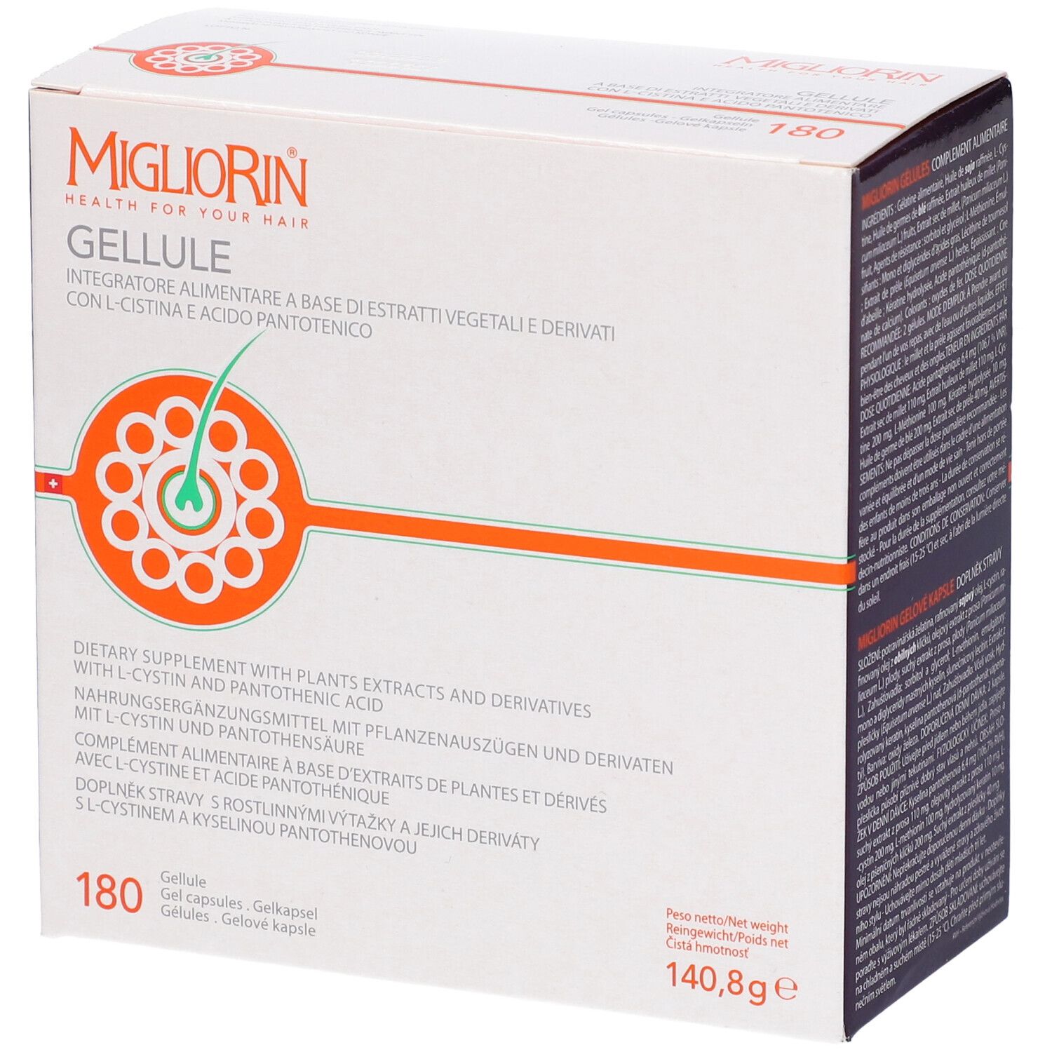 Cosval Migliorin 180 perle Caduta dei capelli con L-Cistina e Acido Pantotenico - Immagine 4
