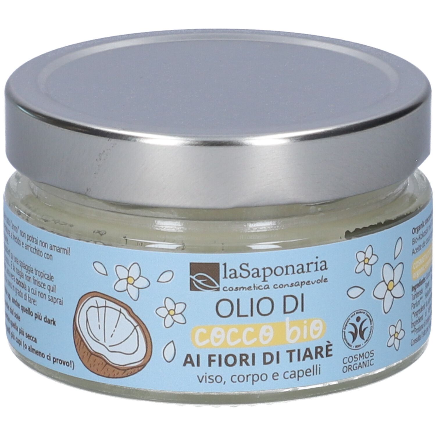 La Saponaria Olio di Cocco ai Fiori di Tiarè BIO- Risparmia il 10% con il codice: saponaria0926