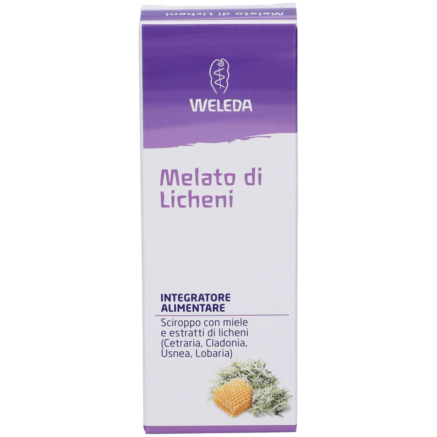 Scatola con nome e logo del prodotto. Contiene testo sul prodotto.