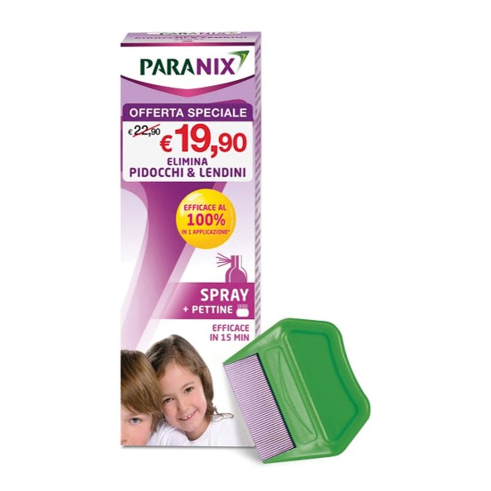 Trattamento Spray Pidocchi E Lendini Paranix 100 Ml + Pettine Taglio Prezzo