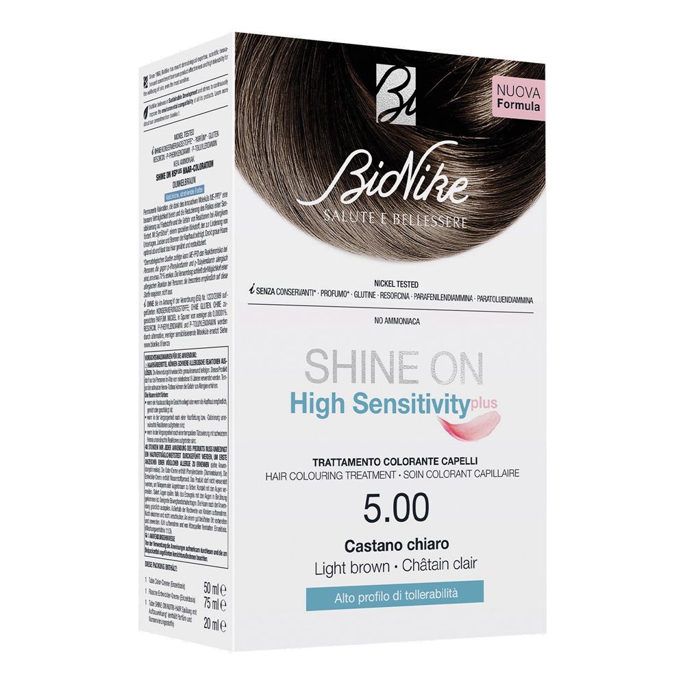 I.c.i.m. (Bionike) Internation Chiaro Bionike Shine On High Sensitivity Plus Tintura Numero 5 - Tinta Capelli Colore Castano - Immagine 11