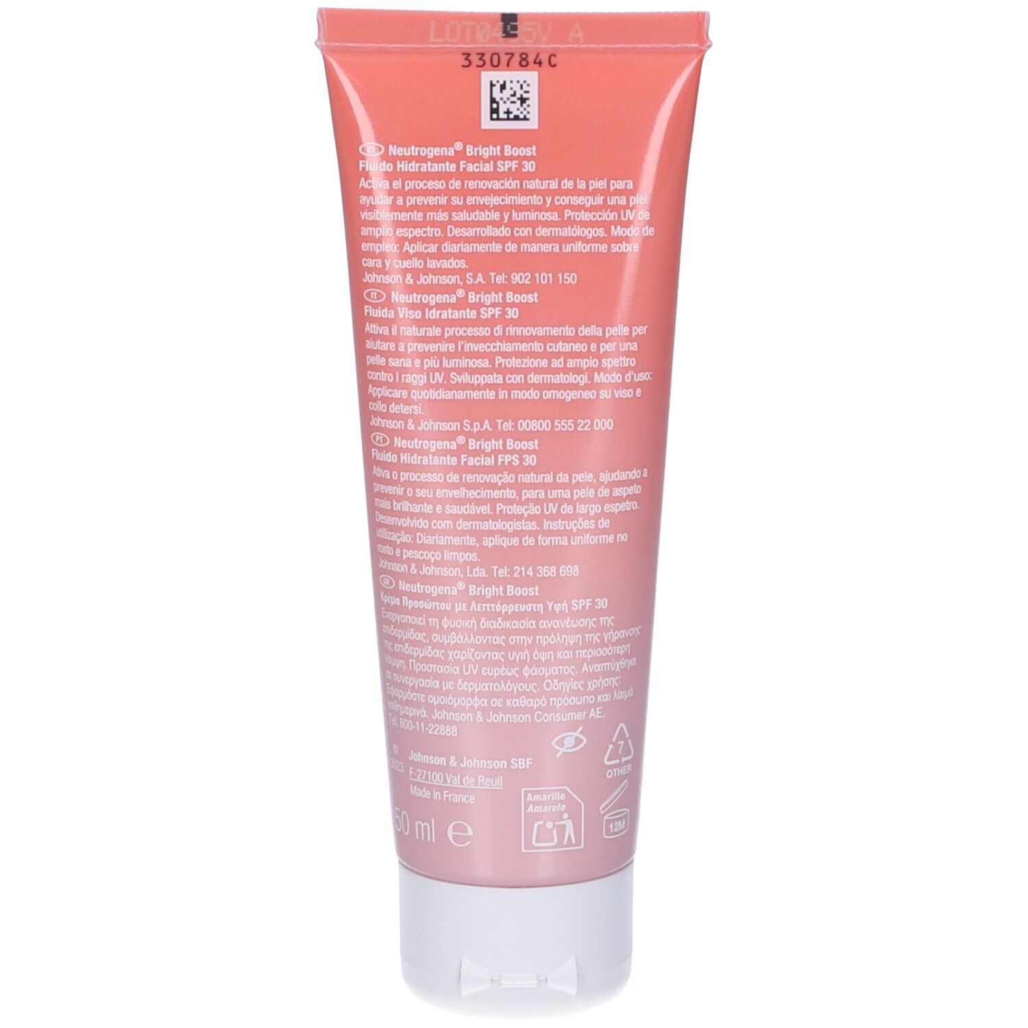 Neutrogena Bright Boost Feuchtigkeitscreme Tube mit SPF 30, 100ml.
