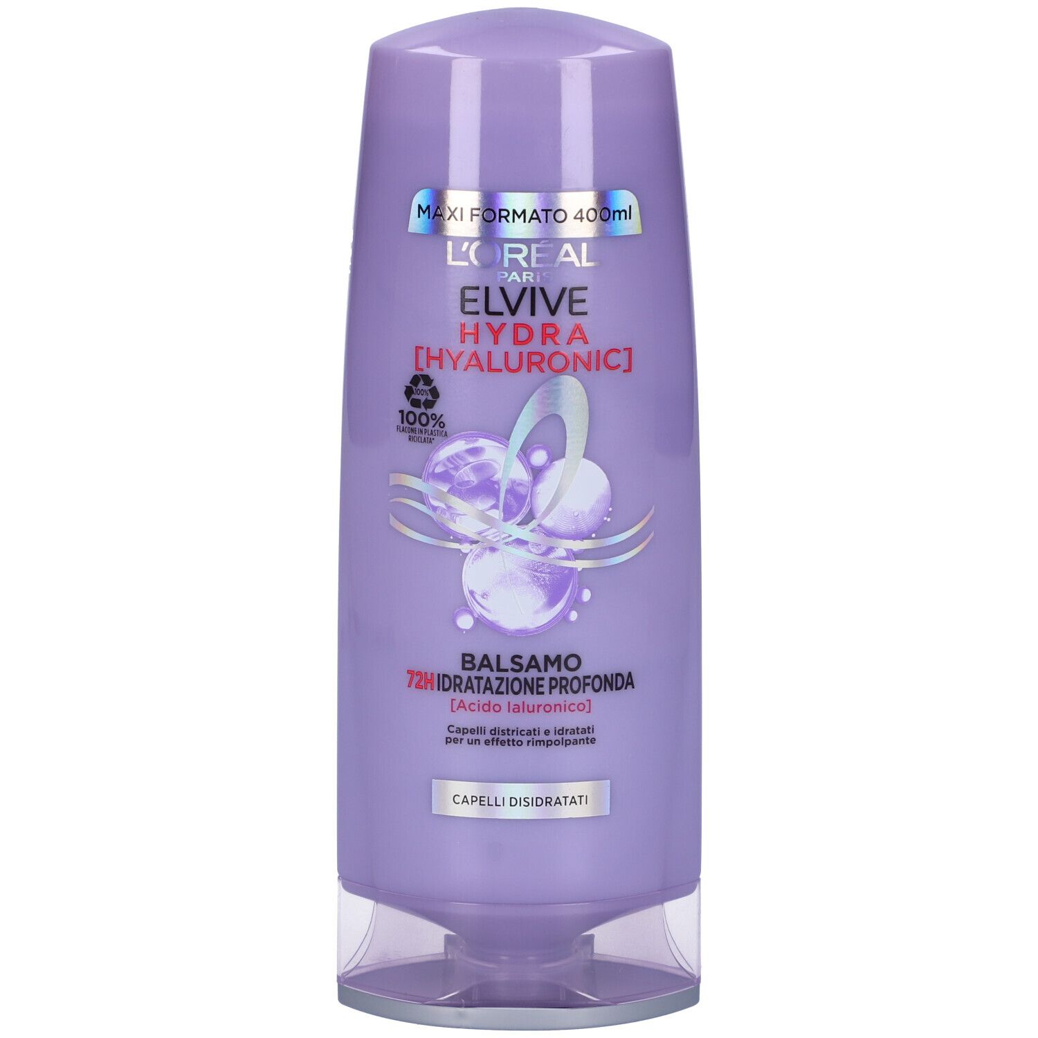 L'Oréal Paris Elvive Balsamo con Acido Ialuronico 72H Idratazione Profonda Hydra Hyaluronic 400 ml