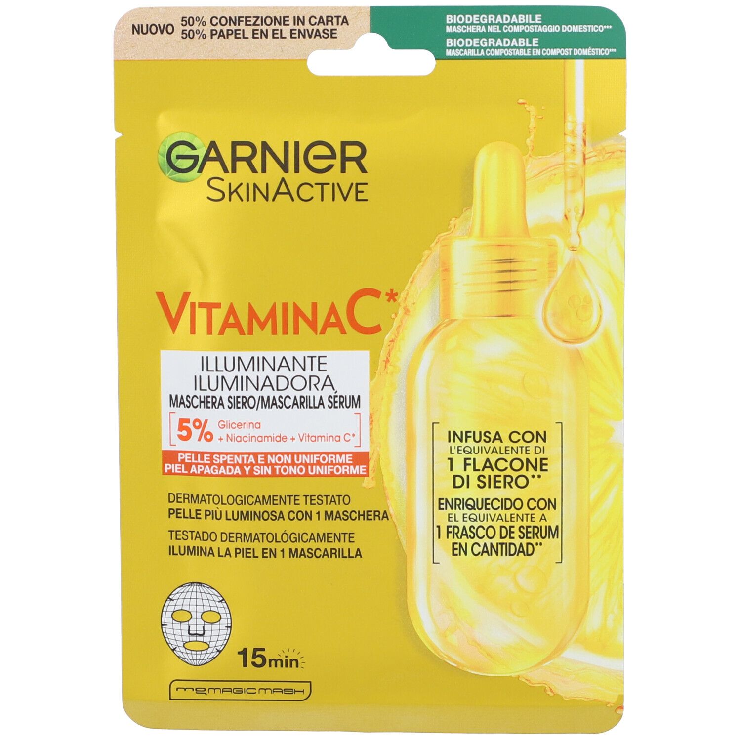 Garnier SkinActive Maschera in tessuto Vitamina C
