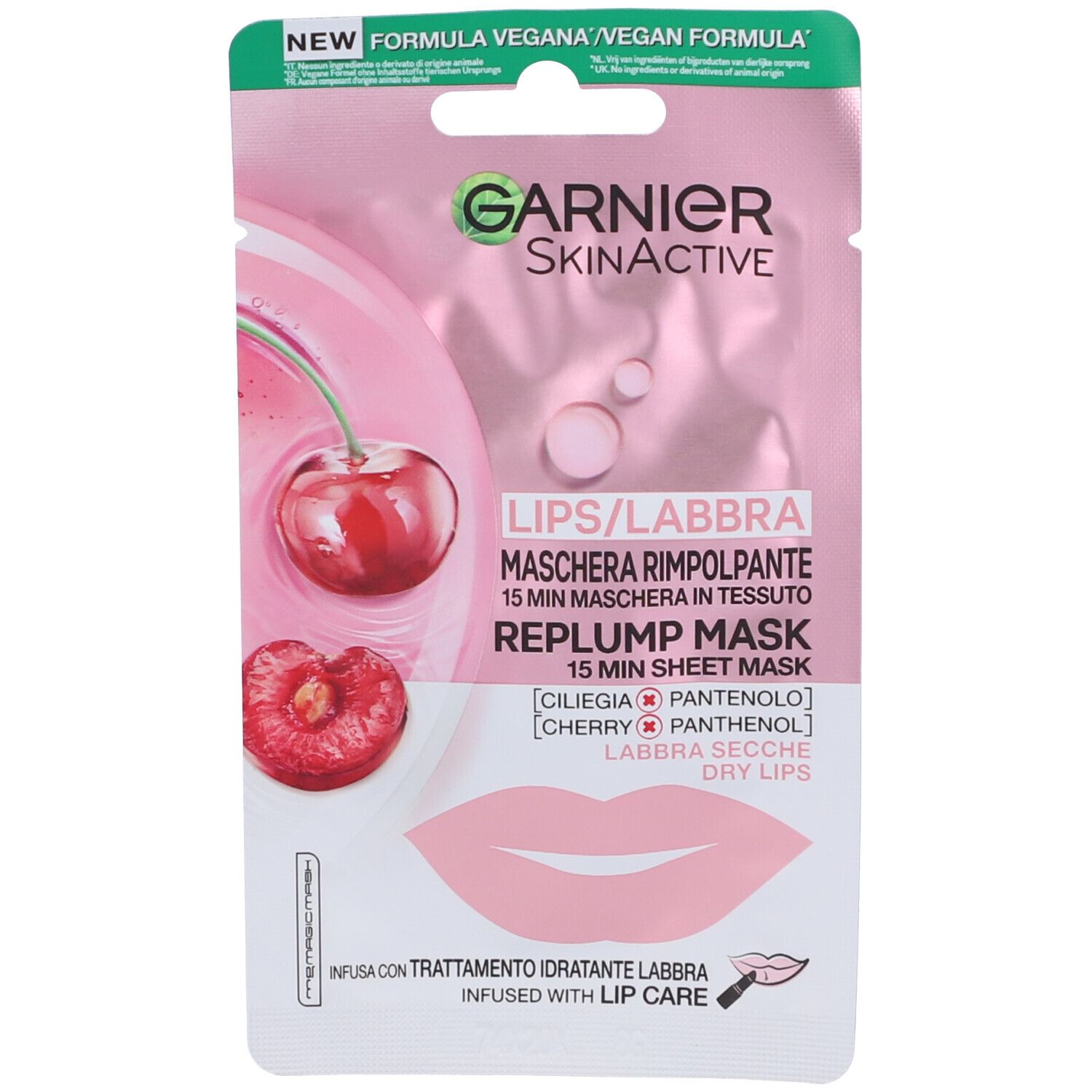 Garnier Maschera in Tessuto Labbra Rimpolpante