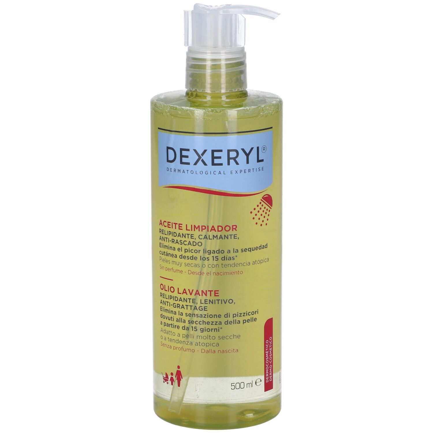 DEXERYL Olio Lavante Pelle Secca/Secca a Tendenza Atopica Viso e Corpo