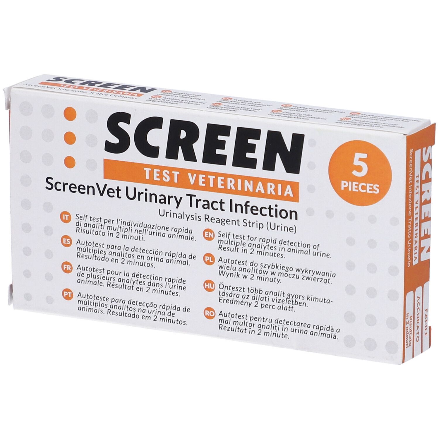 ScreenVet Test Veterinär Urin-Teststreifen für Hunde und Katzen, 5 Stück.