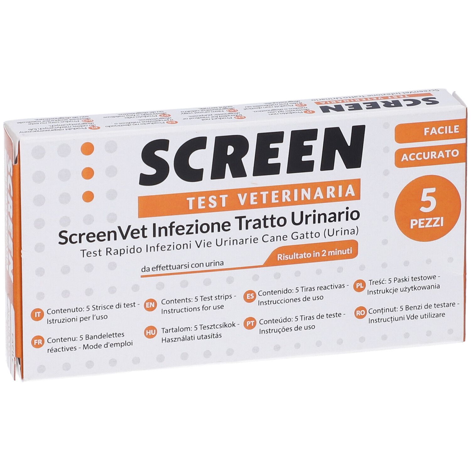 ScreenVet Test Veterinär Urin-Teststreifen für Hunde und Katzen, 5 Stück.