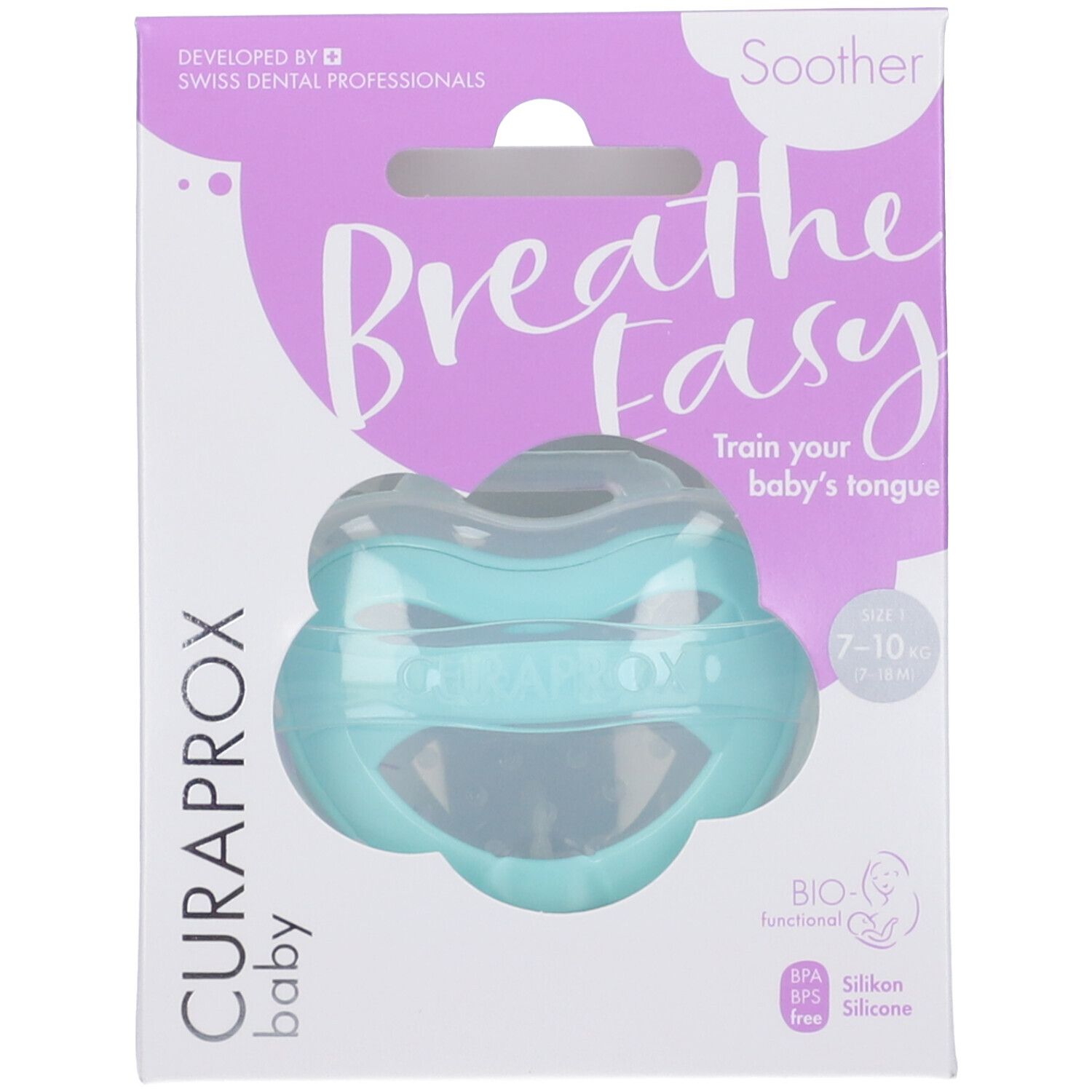 Curaprox Baby Soother Turquoise Taglia 1 1-2 +2,5 Anni.5 Anni e Mezzo Turquoise