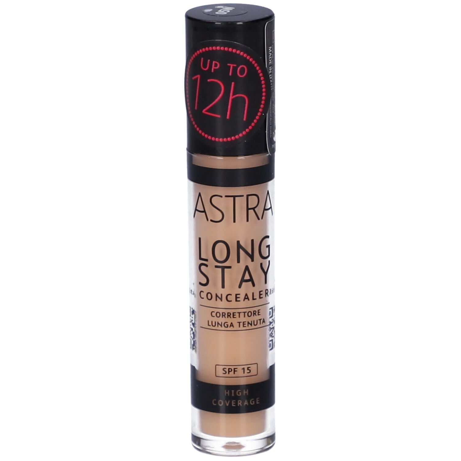 Correttore ASTRA Long Stay, tonalità beige. Alta coprenza. SPF 15. Tenuta 12h.