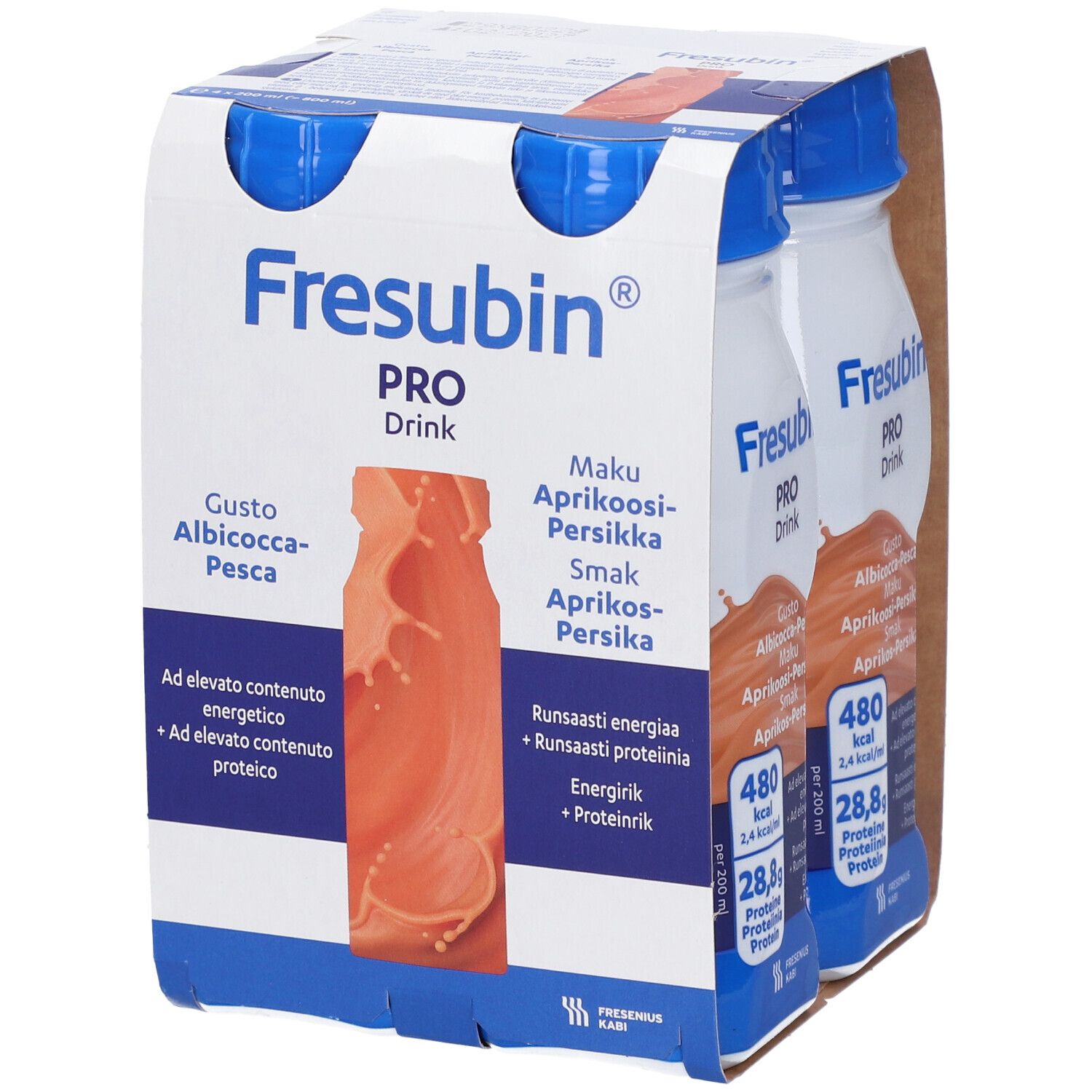 FRESENIUS KABI Fresubin Pro Drink - alimento a fini medici speciali iperproteico gusto albicocca-pesca 4x200 ml - Immagine 6