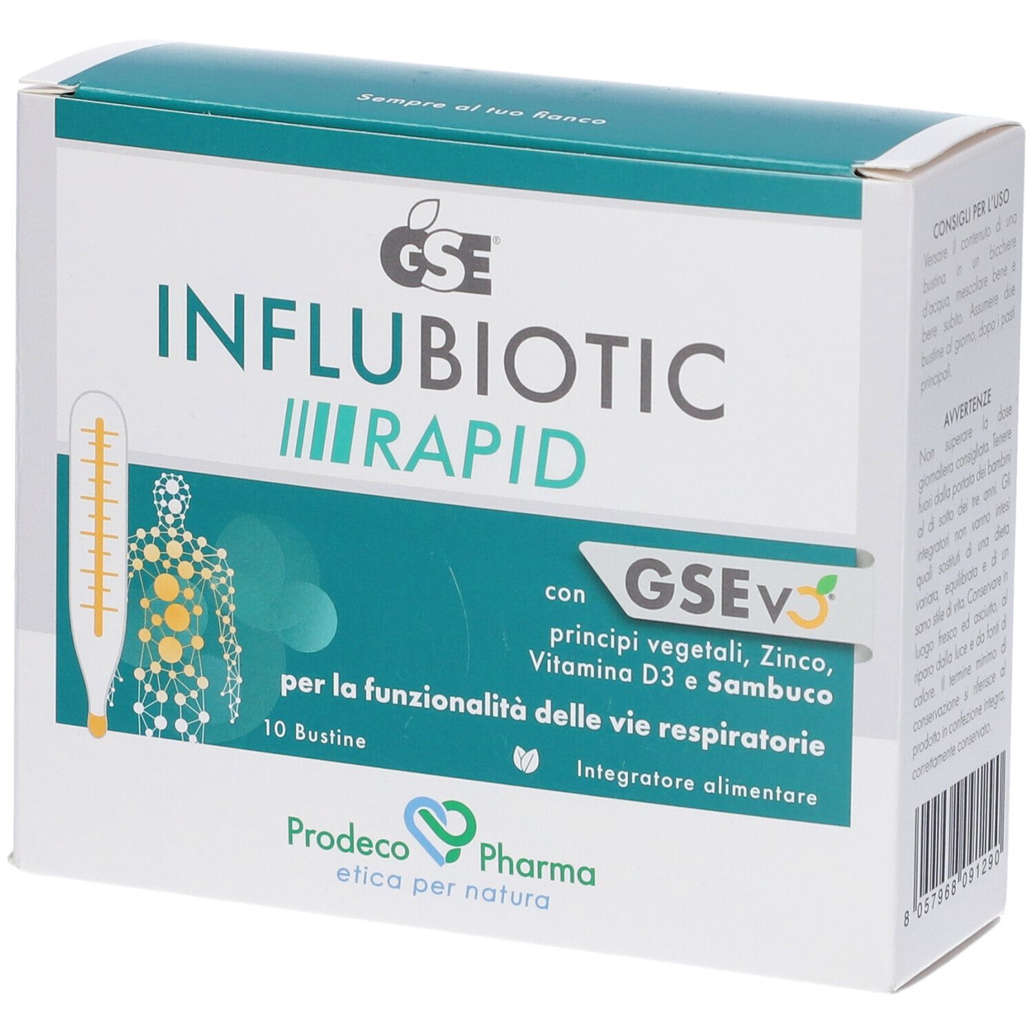 Gse Influbiotic Rapid Integratore Per L'influenza E Sintomi Correlati 10 Bustine - Immagine 7