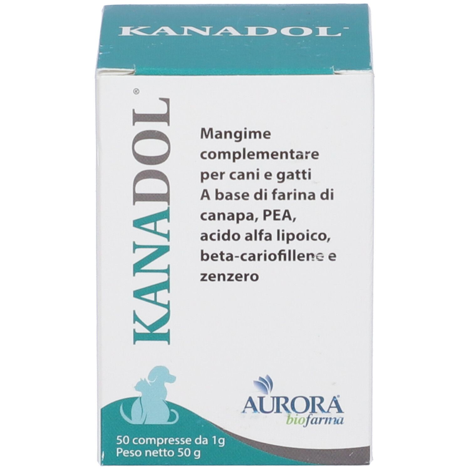 Kanadol Ergänzungsfuttermittel für Hunde und Katzen, 50 Tabletten à 1g, 50g.
