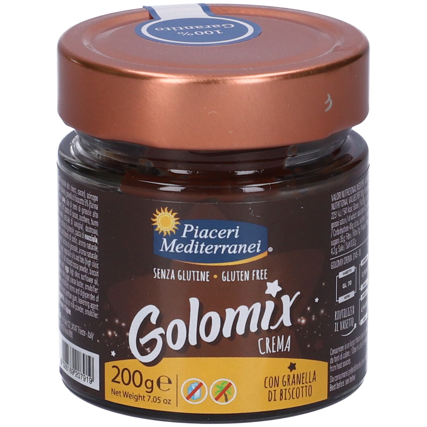 Piaceri Mediterranei Golomix Crema Cacao e Nocciole Senza Glutine