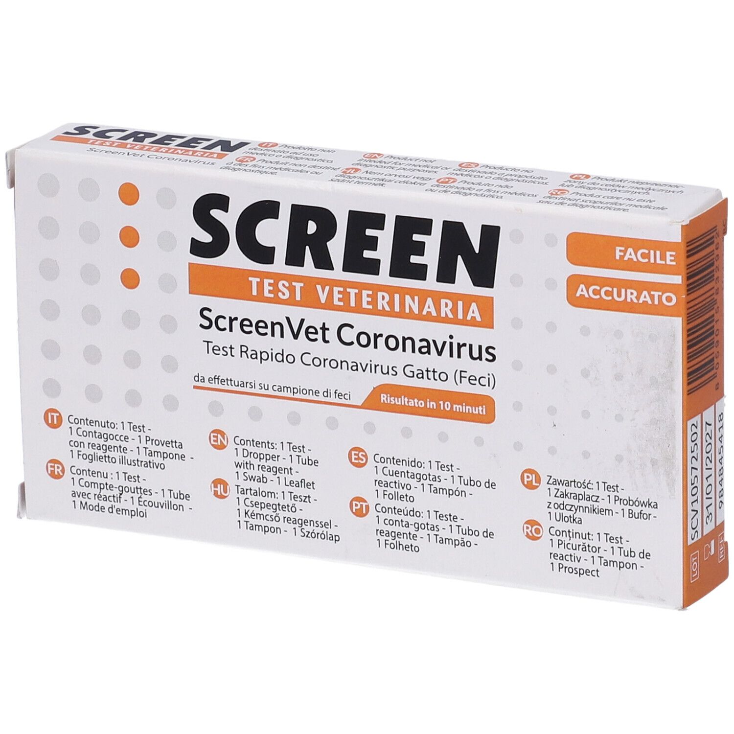 Screenvet Test Rapido Coronavirus Feci Gatto