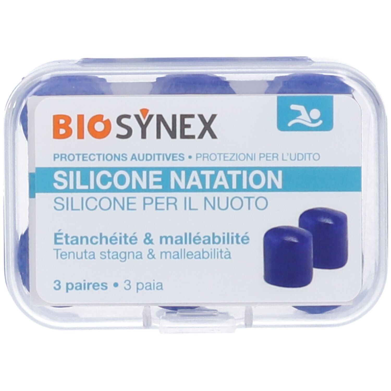 Biosynex Protezione Uditiva Nuoto Adulto 3 Paia