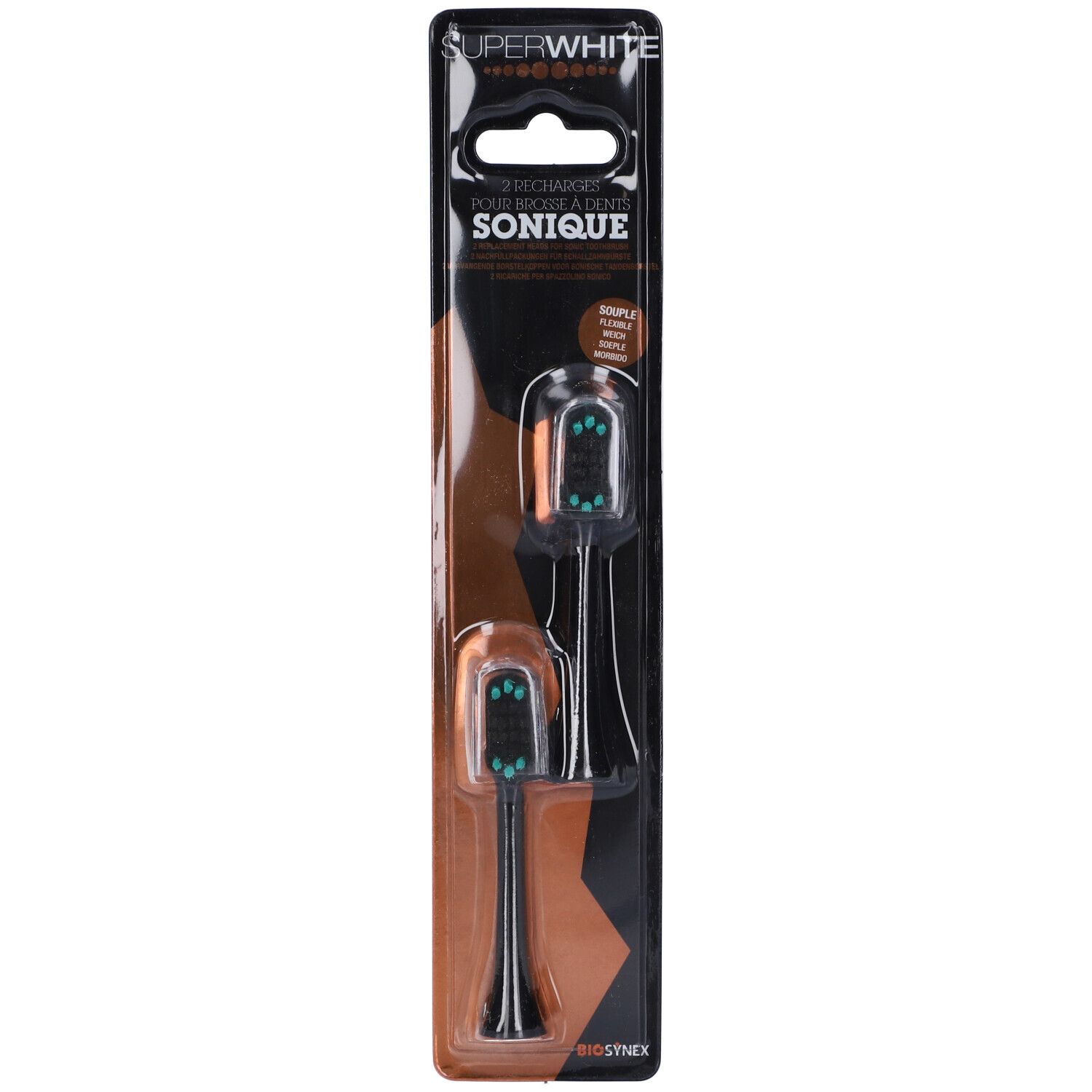 Superwhite Ricarica Spazzolino Sonique Nero