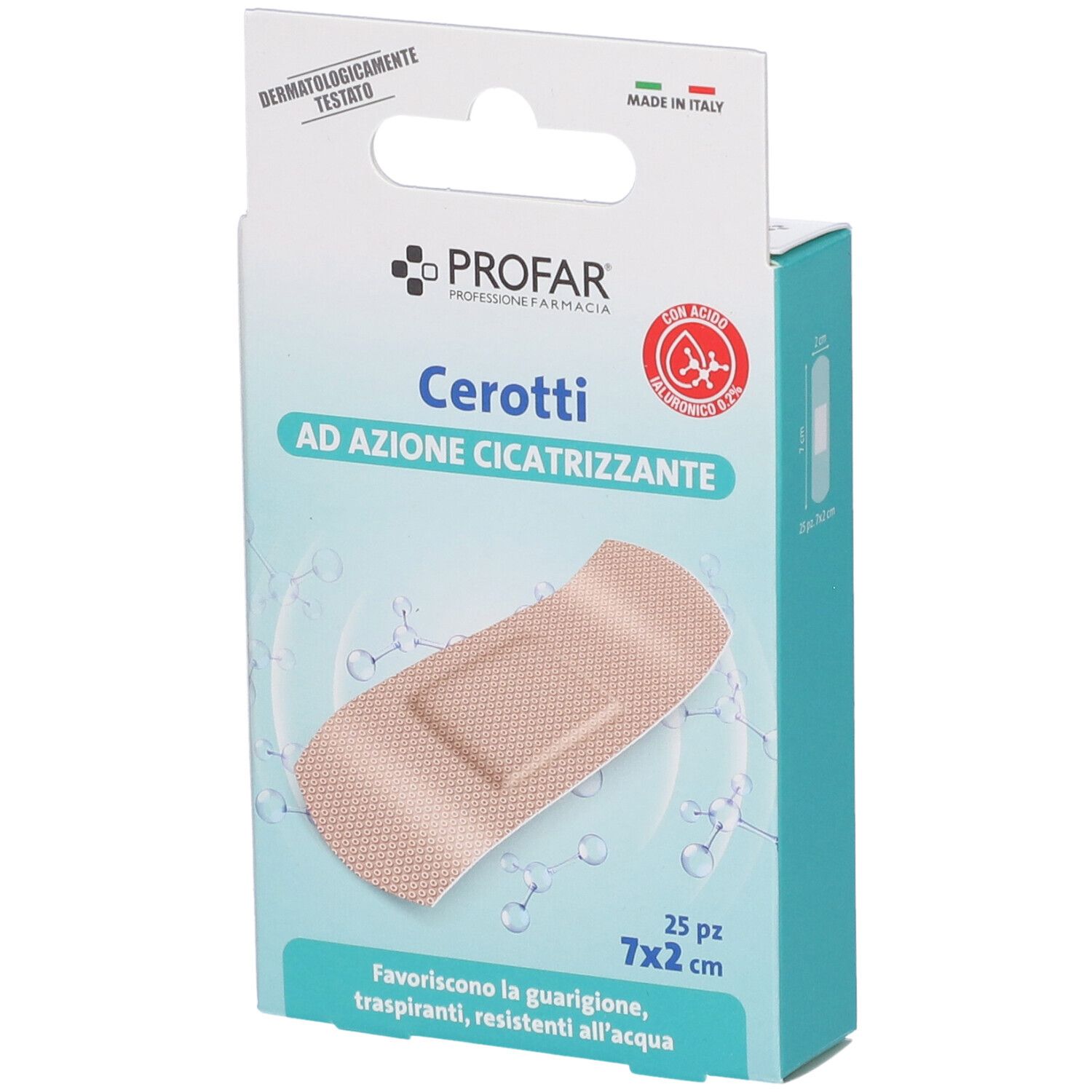 Profar Cerotti Acido Ialuronico Azione Cicatrizzante 7 x 2 cm 25 Pezzi