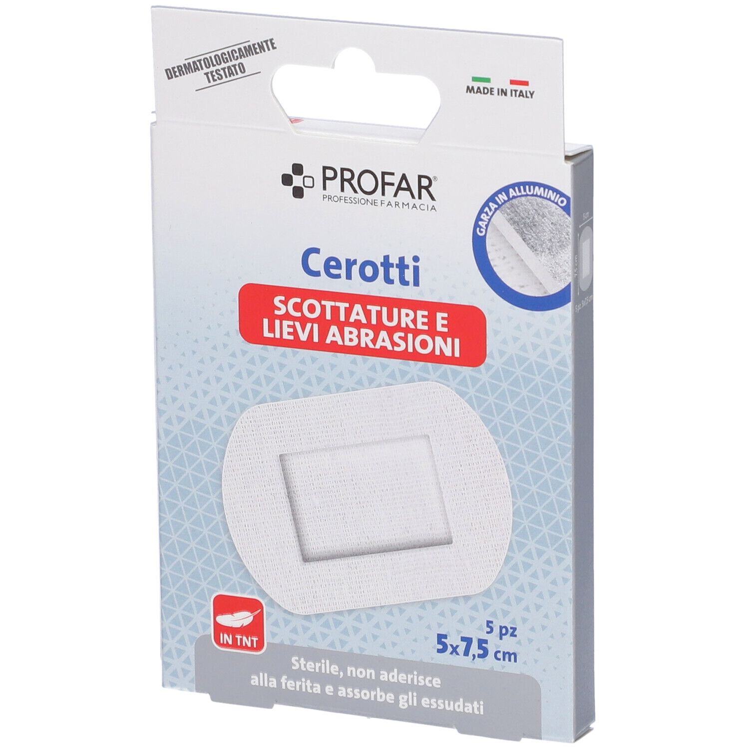 Profarm Cerotti Scottature e Lievi Abrasioni 5 x 5,75 cm 5 Pezzi