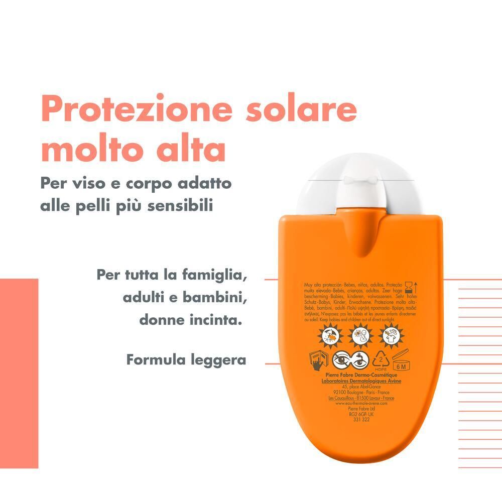Testo: Protezione solare molto alta. Per viso e corpo, adatto alle pelli più sensibili. Per tutta la famiglia, donne incinte. Formula leggera.
