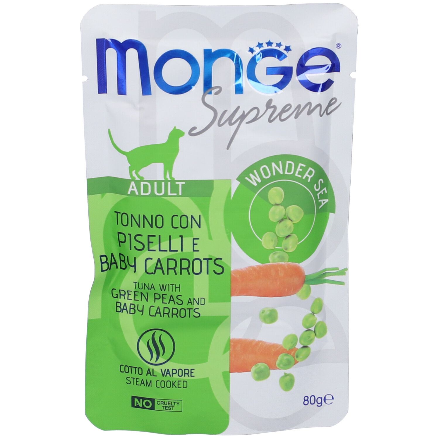 Monge Supreme Adult Tonno Con Piselli E Baby Carrots Gatti Adulti