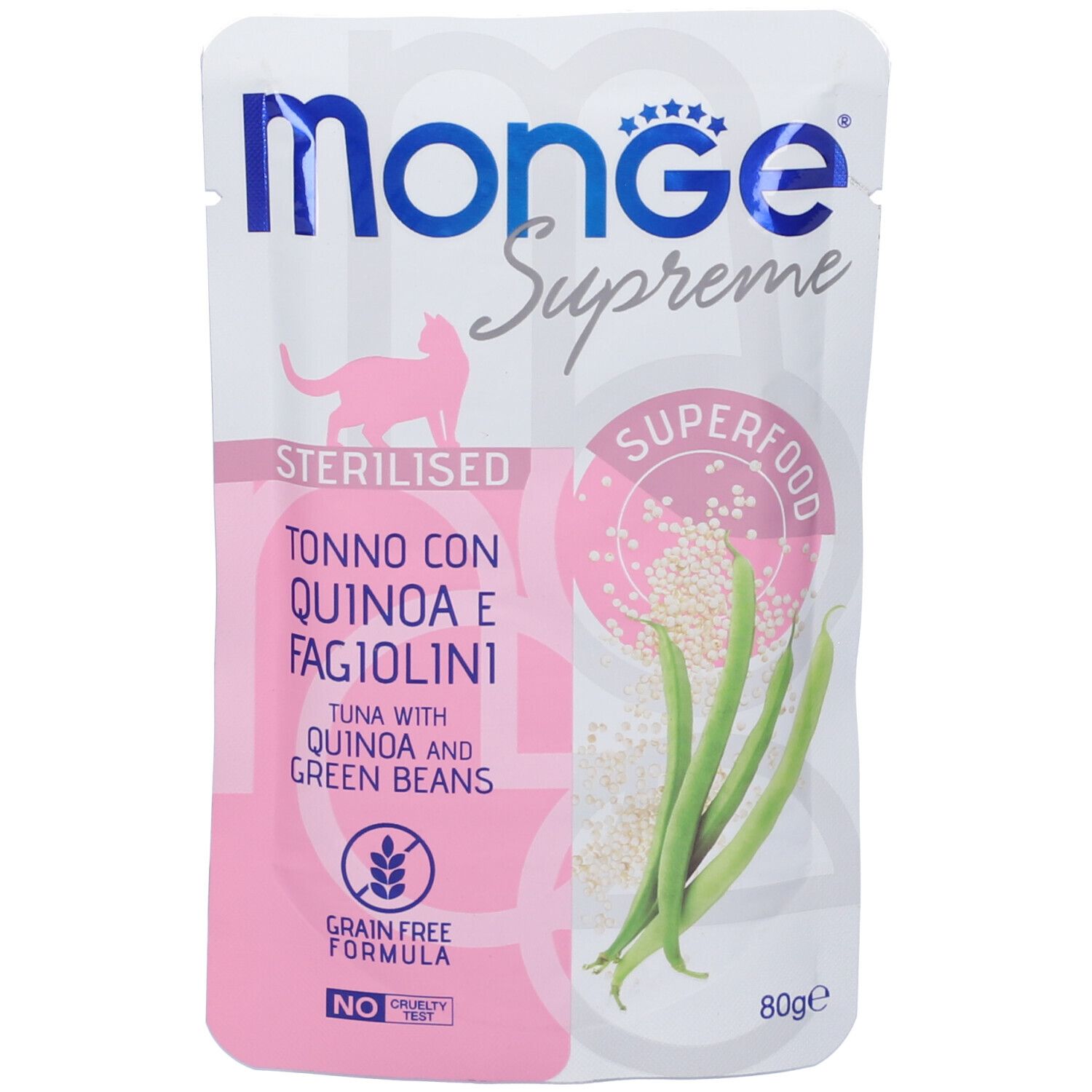 Monge Supreme Sterilised Tonno Con Quinoa e Fagiolini Gatti Sterilizzati