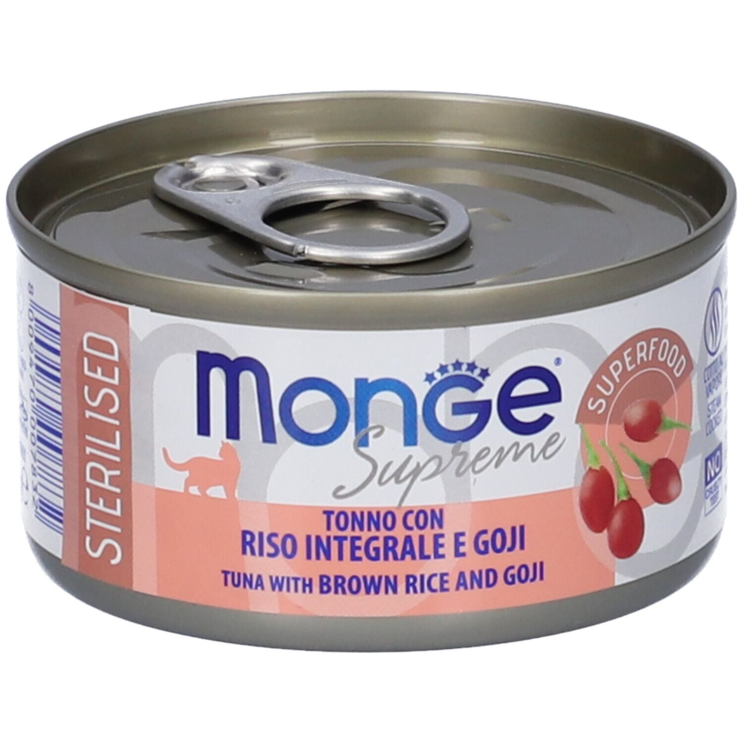 Monge Supreme Tonno Con Riso Integrale Goji Gatti Sterilizzati
