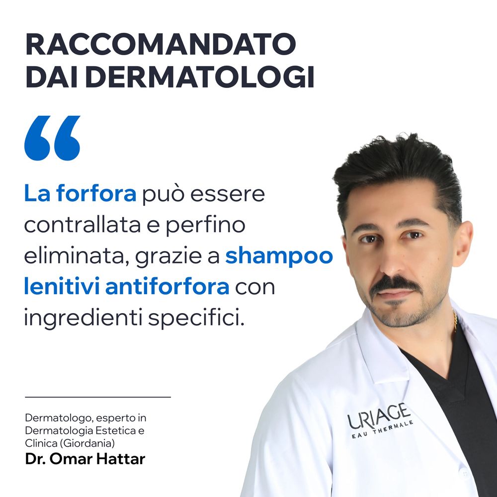 Ein Dermatologe empfiehlt ein Anti-Schuppen-Shampoo mit spezifischen Inhaltsstoffen zur Bekämpfung von Schuppen.