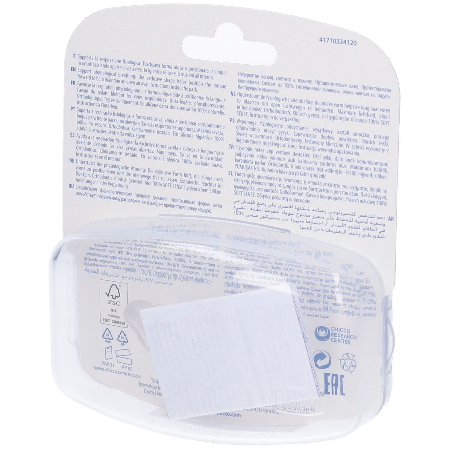 Chicco Schnuller Light Lumi Silikon 6-16m 2 Stück Chicco