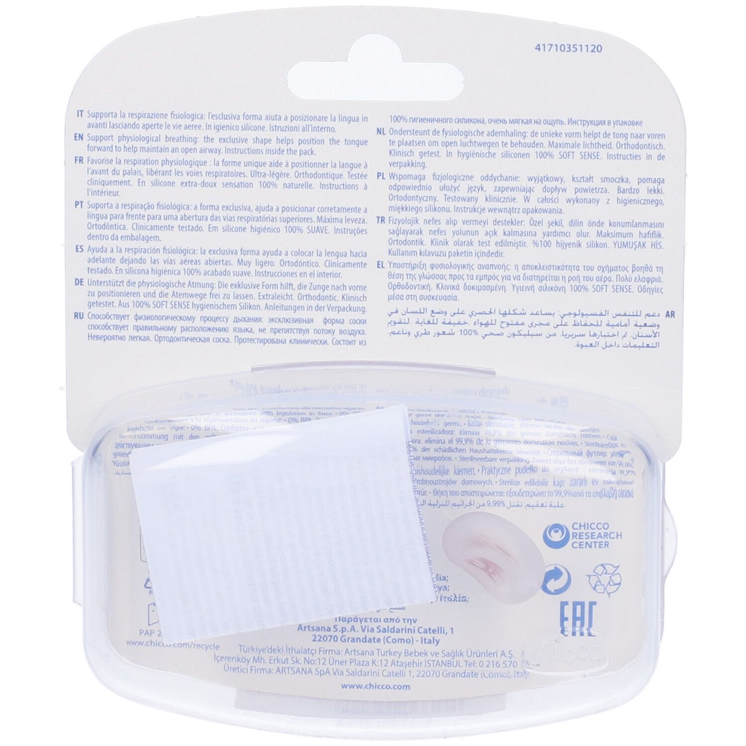 Chicco Schnuller Light Rosa Silikon 16-36m 2 Stück Chicco