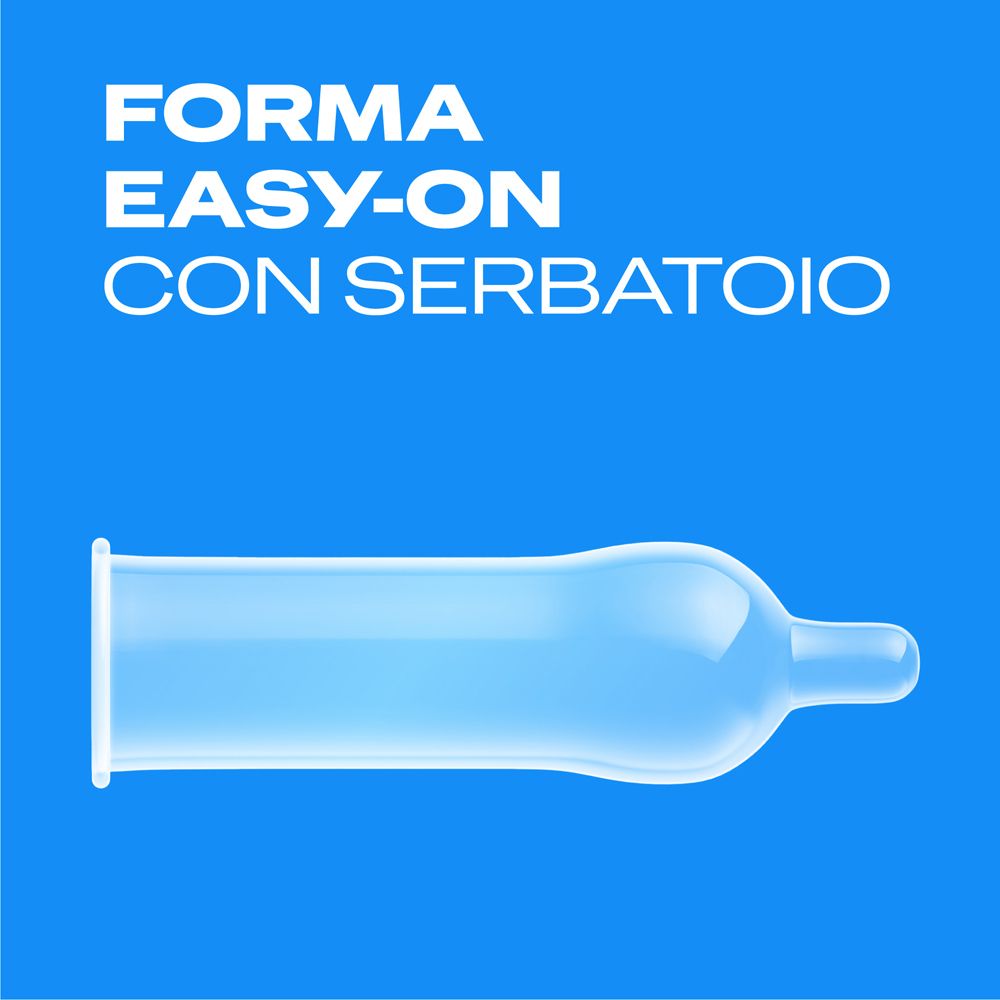 Kondom: Easy-On Form mit Reservoir, transparent.