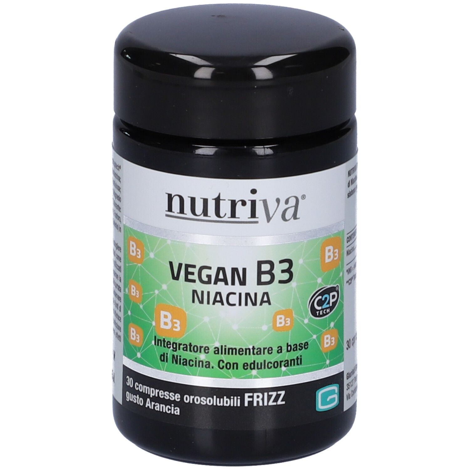 Nutriva Vegan B3 Niacina Compresse Orosolubili Gusto Arancia