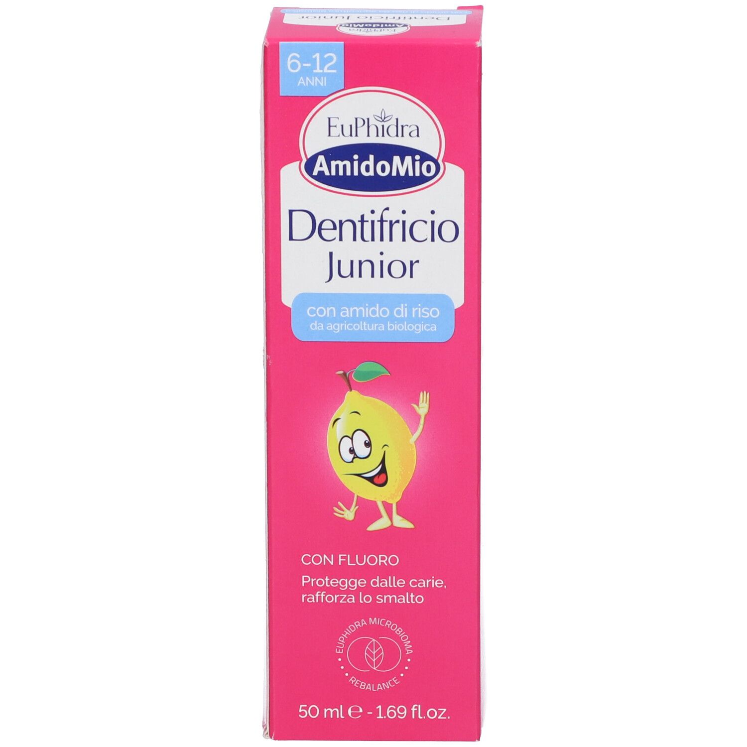 Euphidra AmidoMio Junior Zahnpasta für Kinder von 6-12 Jahren, 50 ml.