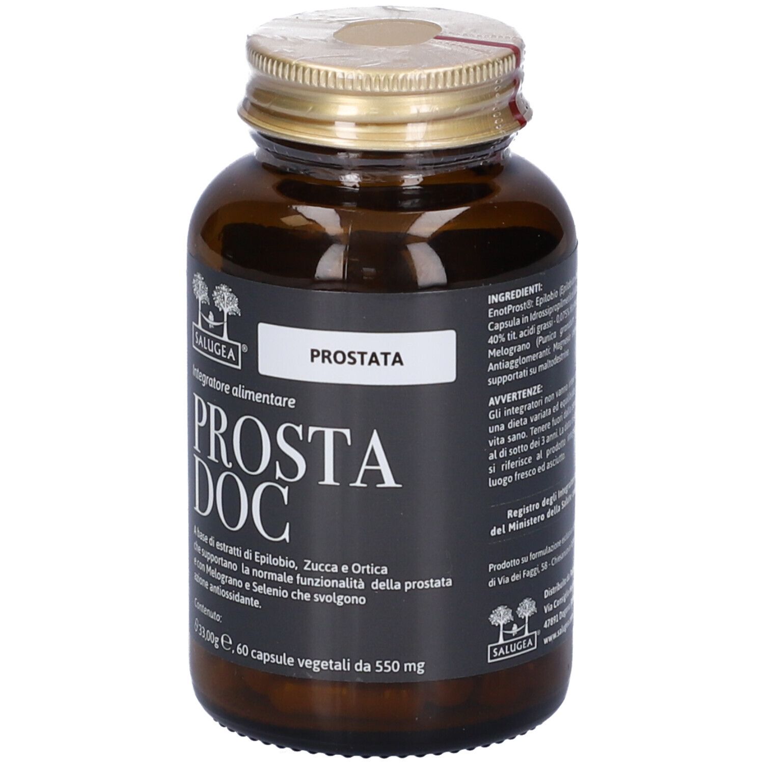 Flacone del prodotto con etichetta. Contiene ingredienti e istruzioni per l'uso.