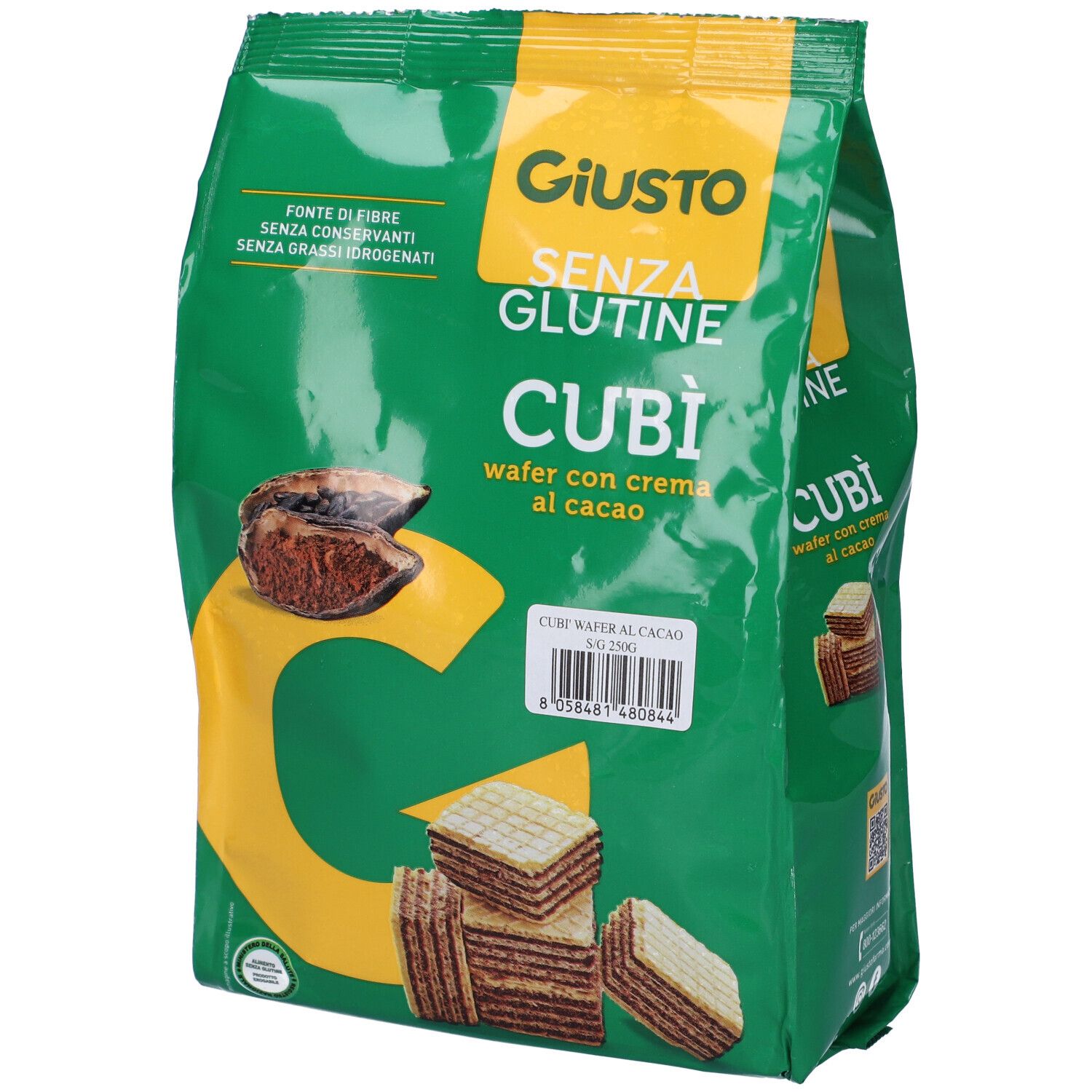 Giusto Senza Glutine Cubi' Wafer Cacao 250 G - Immagine 6