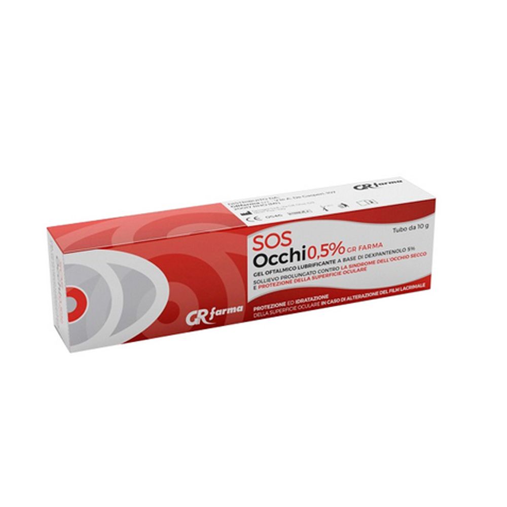 Gel Oftalmico Lubrificante Dexpantenolo 5% Sos Occhi 0,5% 10 G