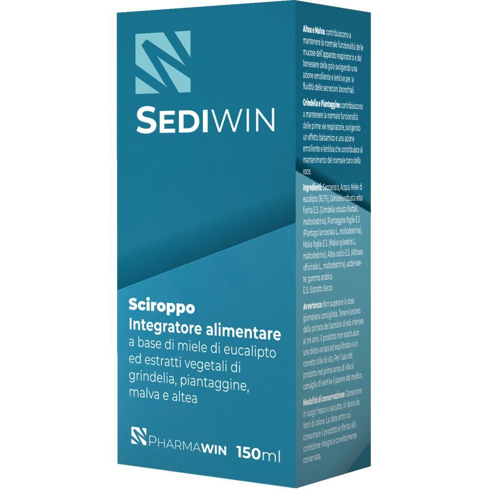 Pharmawin Sediwin Sciroppo Integratore Per Gola 150Ml - Immagine 5