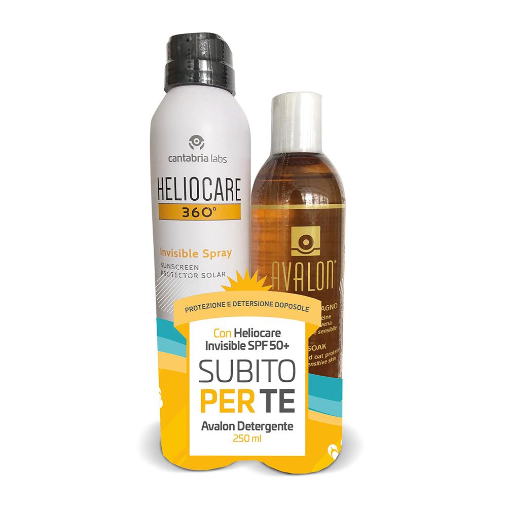 Heliocare Invisible Spray Spf50+ 200 Ml + Avalon Detergente Fluido 250 Ml