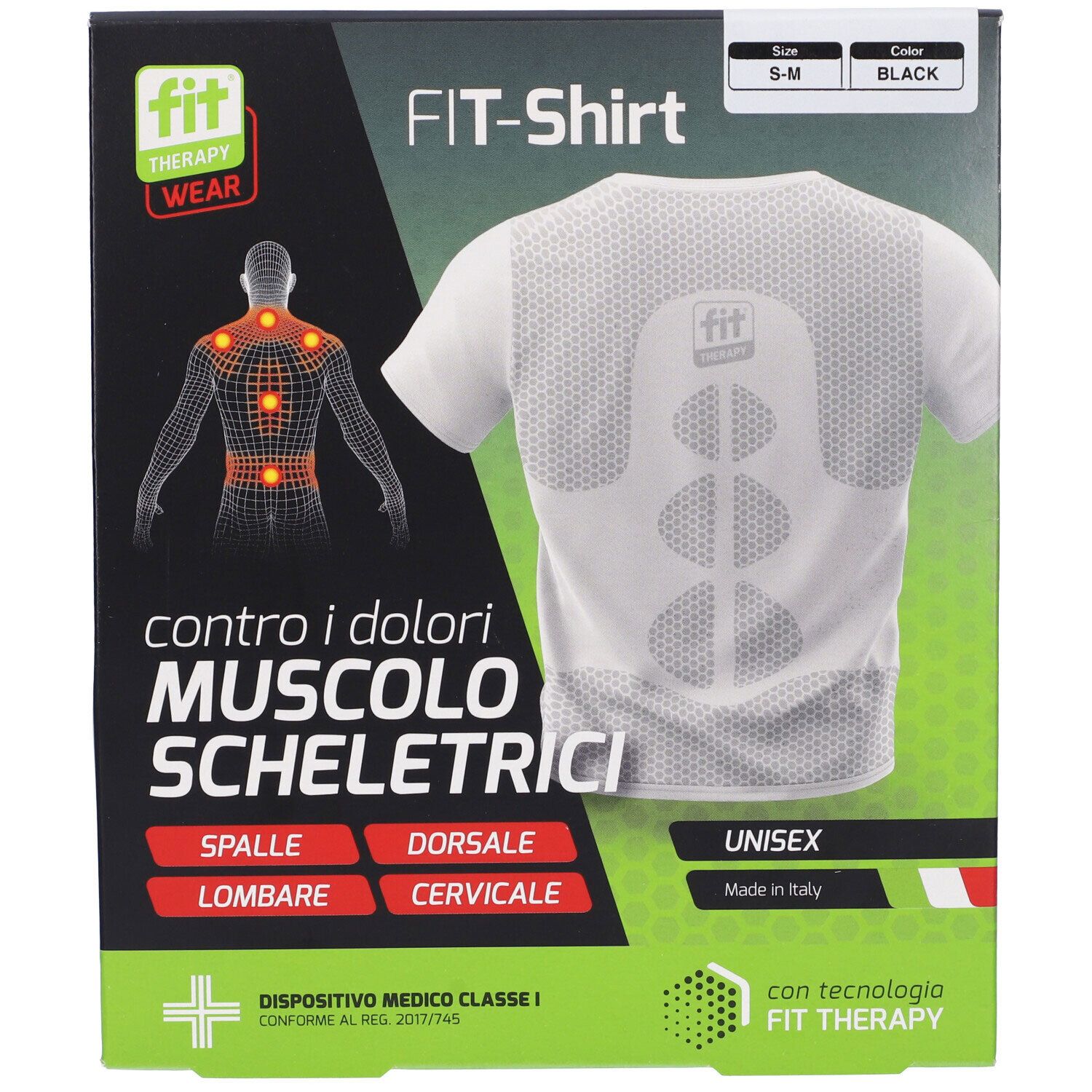 Fit Therapy T-shirt Nera Taglia S-M