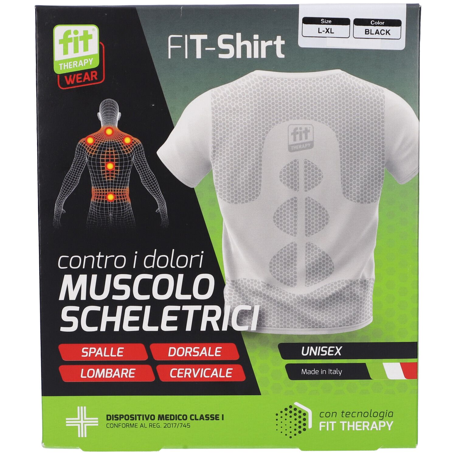 Fit Therapy T-shirt Nera Taglia L-XL