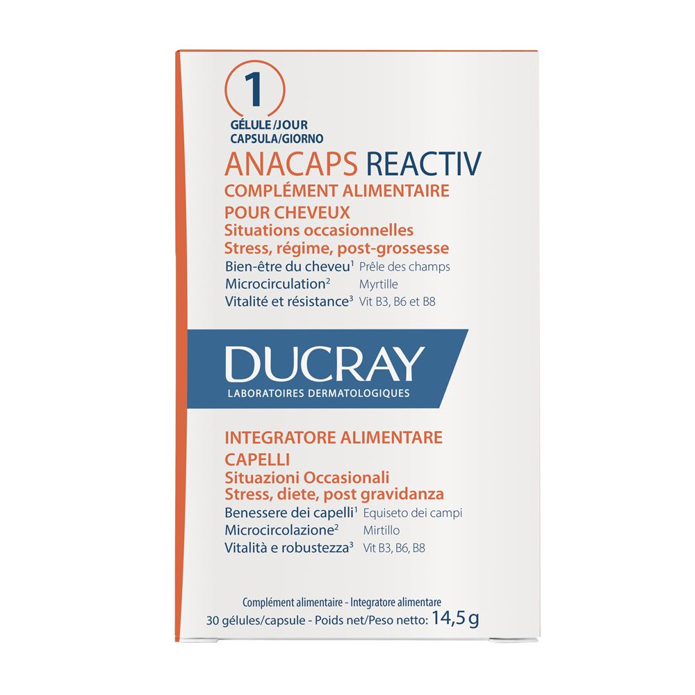 Ducray Anacaps Reactiv Integratore alimentare per capelli 30 capsule - situazione occasionale