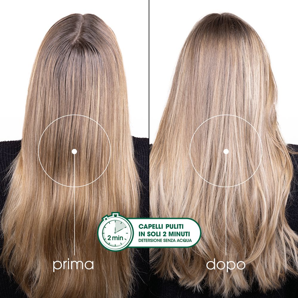 Nahaufnahme von Tropfen und Inhaltsstoffen. Text: 'Ceramide like' und 'Hafer-Extrakt'.